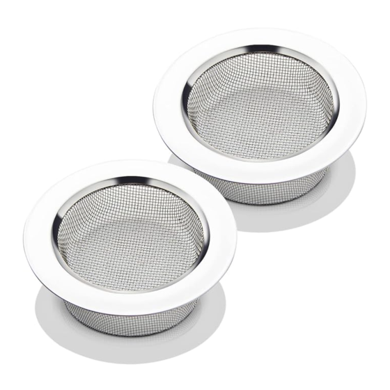 2PCS Kitchen Sink Strainer-Stainless Steel Mesh Drain Strainer,Large Wide Rim 4.5" Diameter